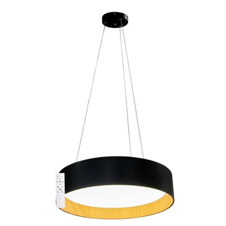MITEA Lighting M205536-AO - LED полилей с дистанционно управление, 28W, LED SMD 3CCT, 400 мм, черен, кръг