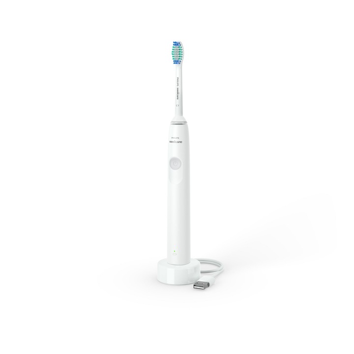 Periuta de dinti electrica Philips Sonicare Seria 1100 HX3641/02, 1 viteza, 1 capat inclus Alb