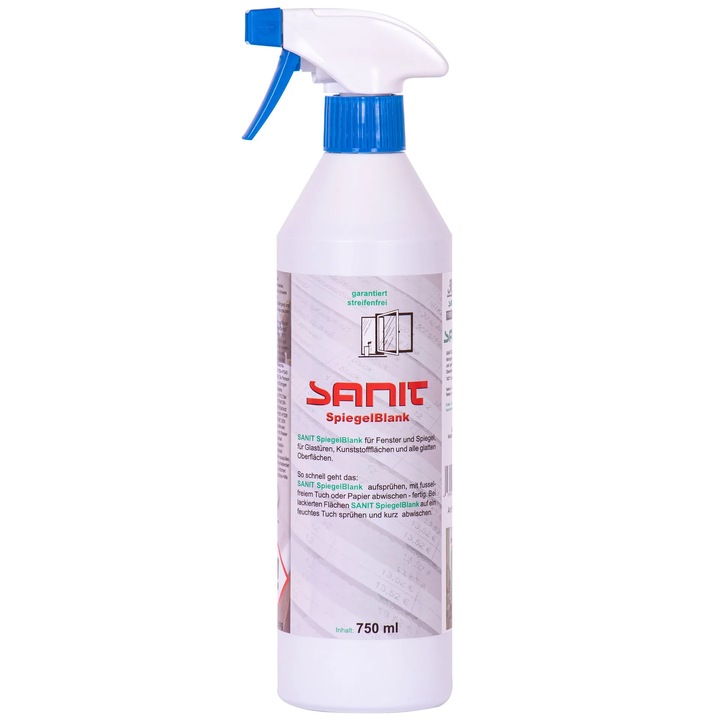 Tükörtisztító oldat 750 ml spray – hatékony üveg- és üvegfelületekre – gyorsan tisztít nyomok nélkül