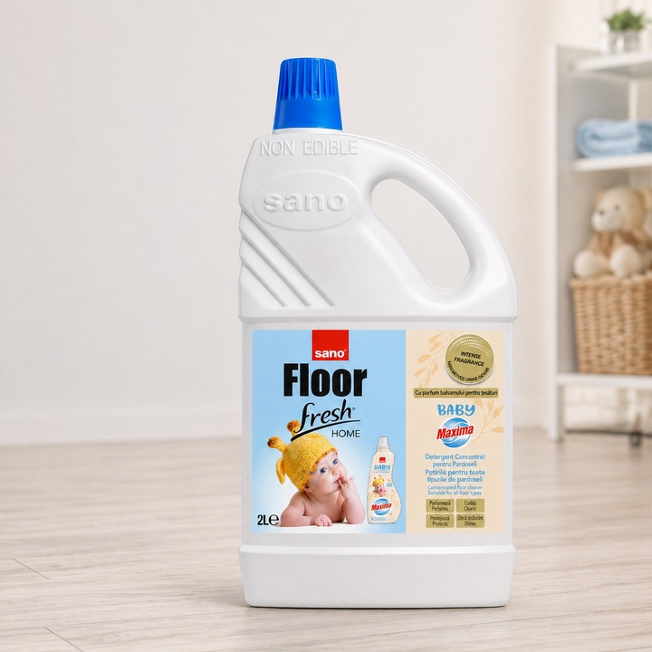 Препарат за почистване на под Sano Floor Fresh Home Baby Oat подходящ за деца, 2л