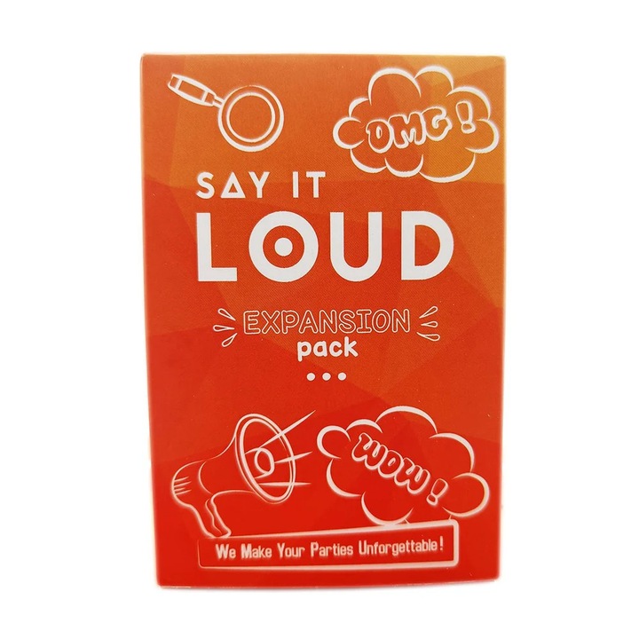 Разширение за игра на карти Say It Loud, Cardly, 70 карти, за възрастни, многоцветна