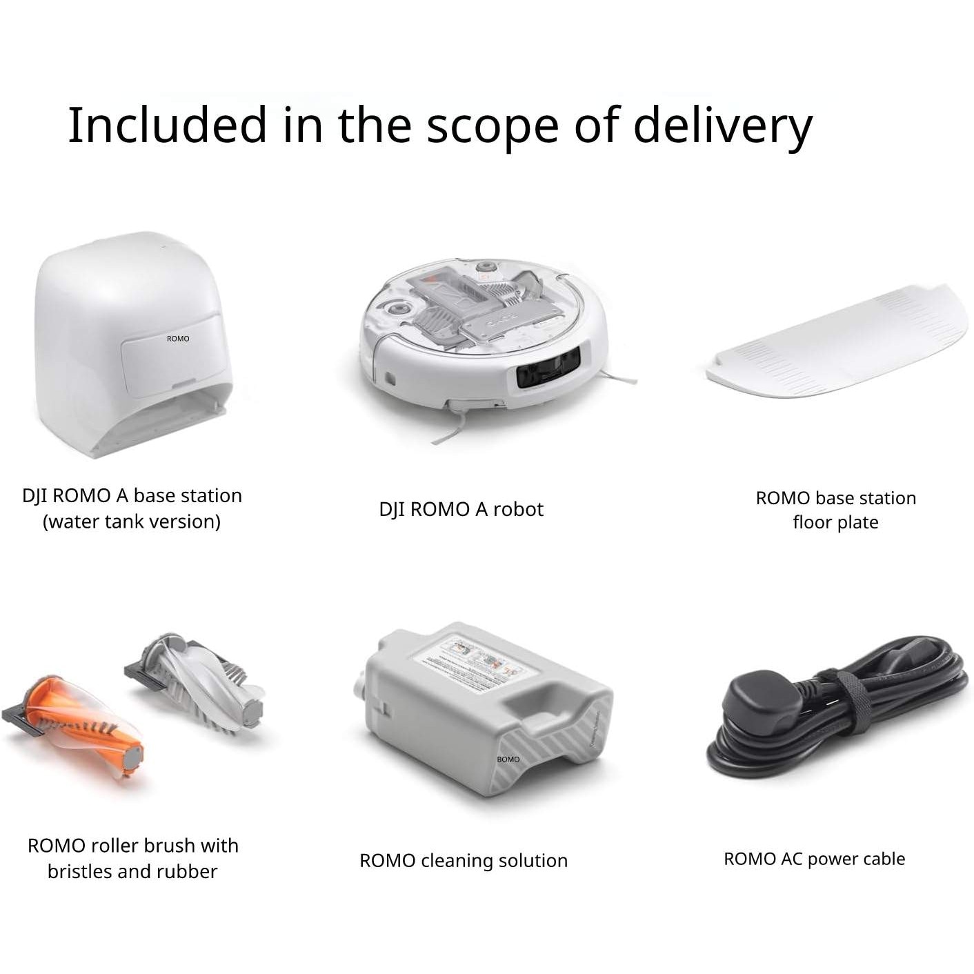Robot aspirator cu mop DJI Romo A Robot Vacuum Cleaner, 25.000 Pa, statie auto-curatare, cartografiere AI, anti-incurcare par, control aplicatie