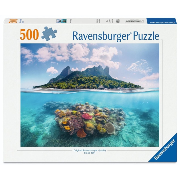 Puzzle Ravensburger 500 piese peisaj insula multicolor 30x24cm