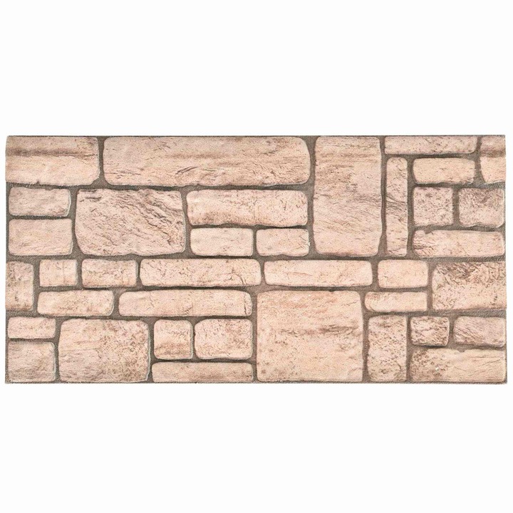 Set Panouri de perete 10 pcs vidaXL, Bej 100 x 50 cm Spuma EPS