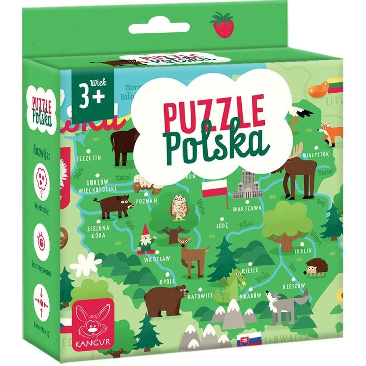 Puzzle educational Kangur multicolor 3+