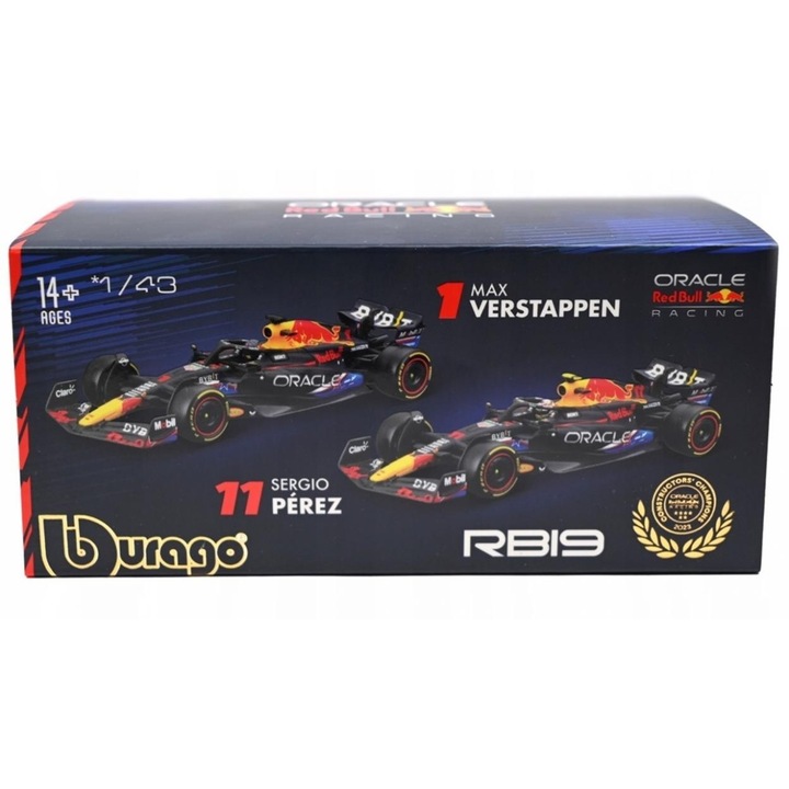 Bburago Red Bull Racing RB19 Sergio Perez többszínű figura 1:43