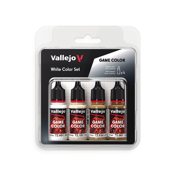 Festékkészlet 72386 White Color, Vallejo Game Color, 4x18ml