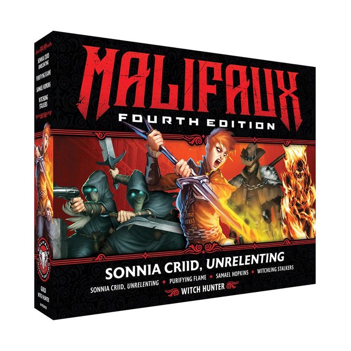 Разширение за игра Malifaux 4E, Sonnia Criid Unrelenting, Wyrd, 6 модела за сглобяване, сив