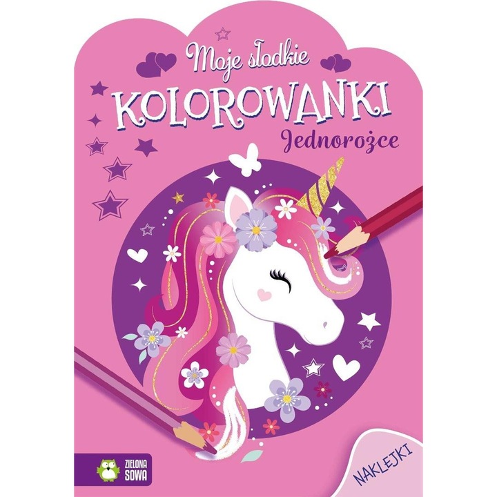 Gyűjthető figura Zielona Sowa többszínű unikornis 0x17x24cm szett matricákkal
