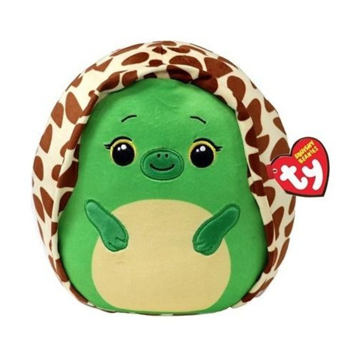 Jucarie de plus TY Squishy Beanies Turbo, testoasa, antistres, moale, 22 cm, multicolor