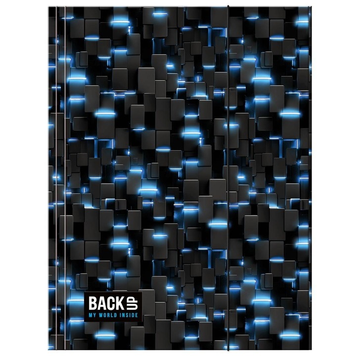 Dosar/mapa DERFORM BackUp 8 A58, cu elastic, format A4, Multicolor