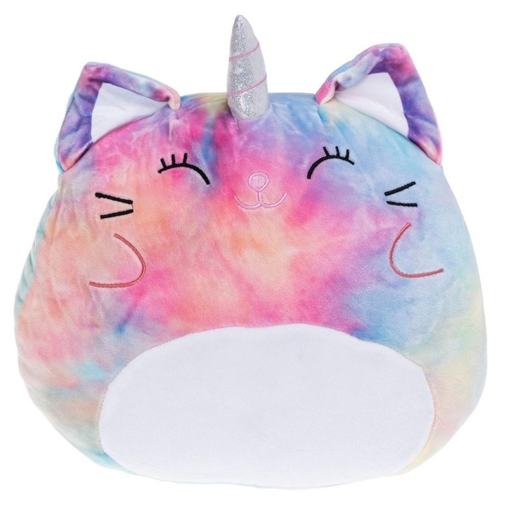 Jucarie de plus Rozette, pisica unicorn, 20 cm, multicolor, set 8 variante