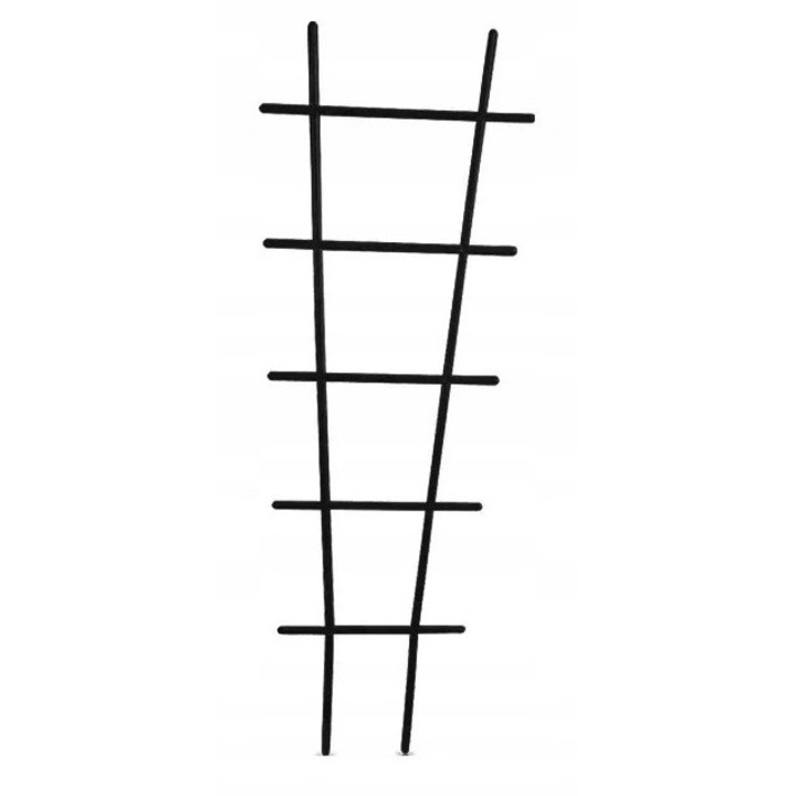 Suport pentru plante Prosperplast DRAB din plastic, spalier pentru plante cataratoare si firave, usor si durabil, antracit, 16x38 cm