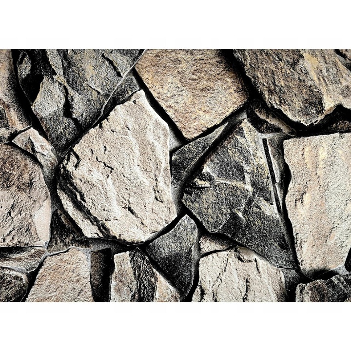 KBM vinil tapéta, 3D kőhatású, vlies alapon, mosható, kopásálló, barna, 53 cm x 10 m