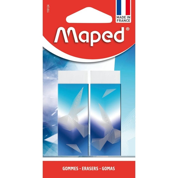 Техническа гума Maped Arctic Dust Free, без прах, Многоцветна, 2 бр