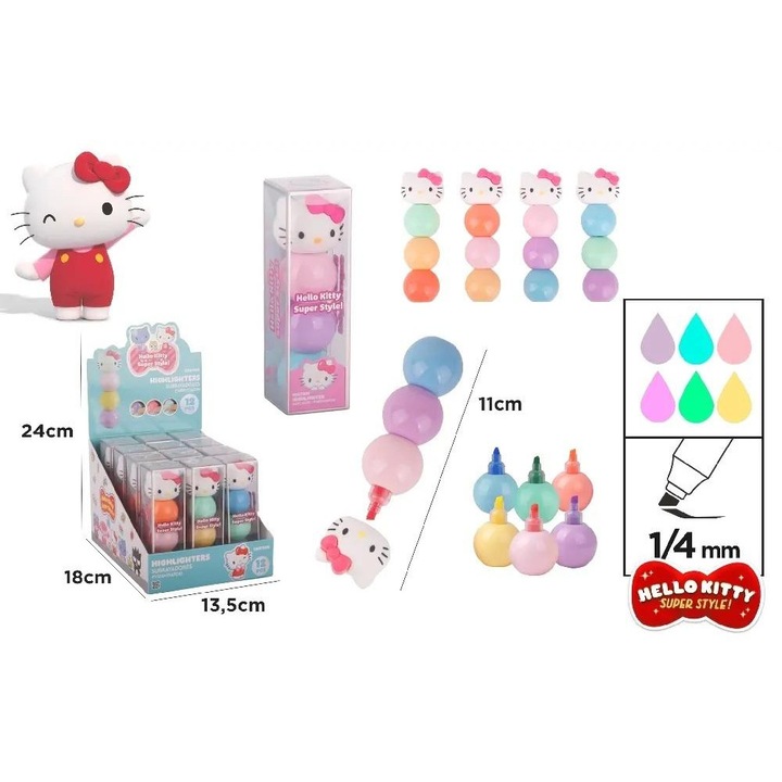 Фигурка MP Main Paper Hello Kitty многоцветен комплект 3 цвята