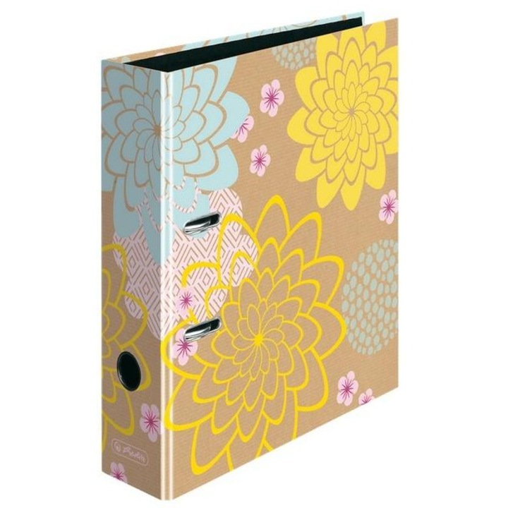 HERLITZ Max File A4 iratrendező, kraft, virágmintás, 8 cm, Többszínű, 1 db