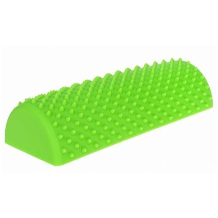 Tullo szenzoros félhenger masszázsra és rehabilitációra, csomós textúrájú felülettel, zöld, 30 cm