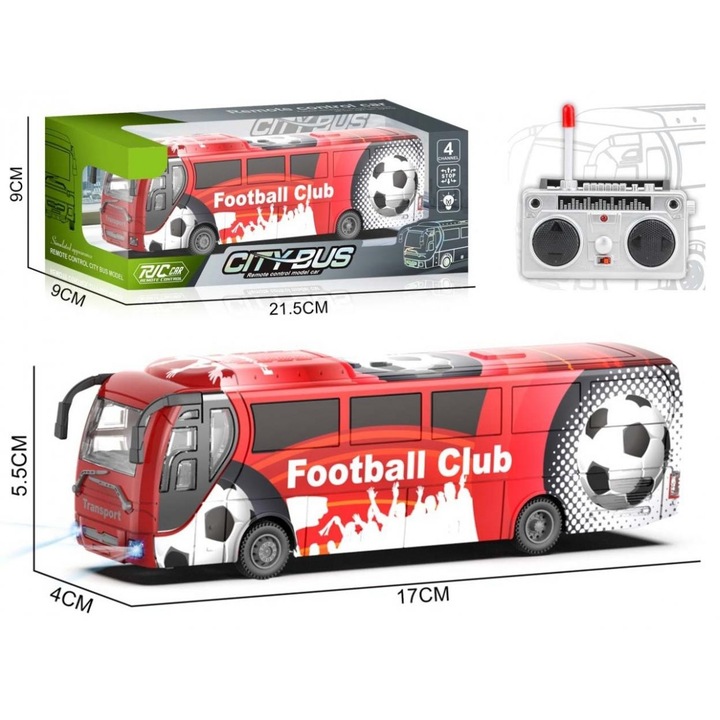 Madej RC többszínű játékbusz 17cm