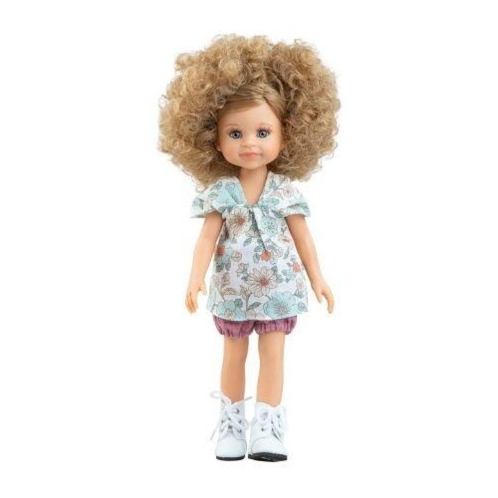 Paola Reina Cleo baba, vinil, 32 cm, karamell illattal, többszínű