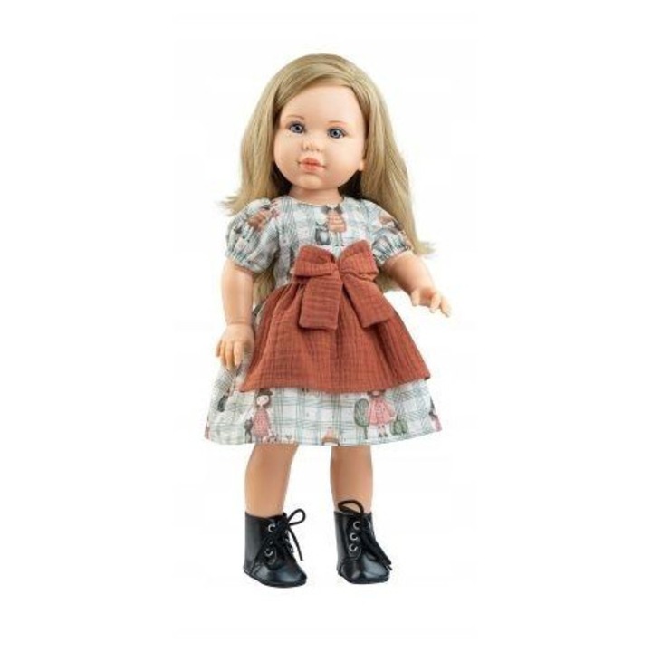 Paola Reina Audry baba, többszínű vinil, 42 cm, csukott szem