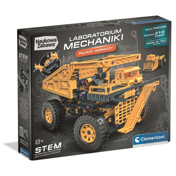 Set constructie Clementoni Laborator mecanica vehicul minier multicolor 0x6x26cm