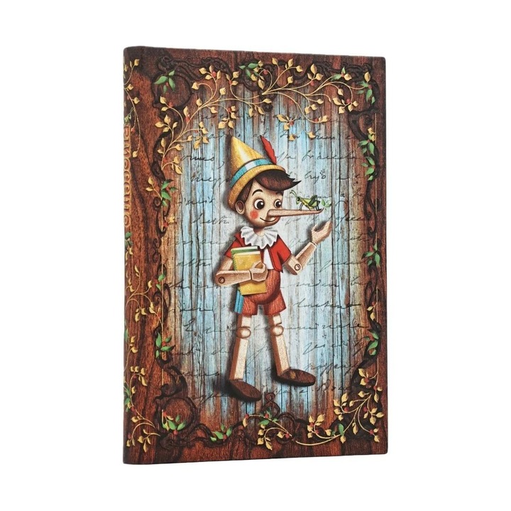 Тетрадка/бележник Paperblanks Mini Pinocchio, твърда корица, на редове, многоцветен, 14x9 см