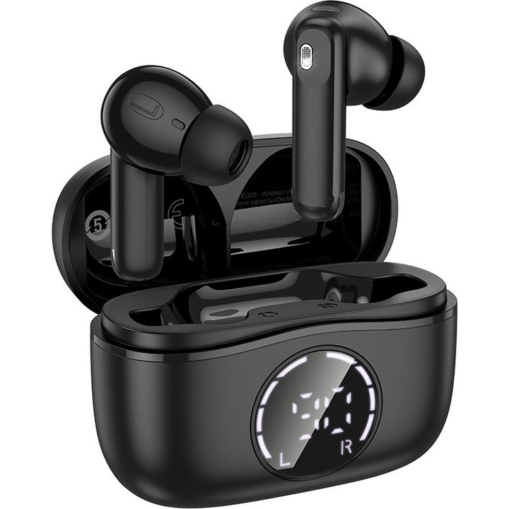 Casti wireless Hoco EQ22 Singer, TWS, negru, 46.5x28x59.5mm