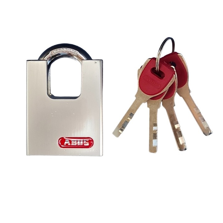 Lakat Abus 838CS/40, acél, rejtett kengyel, 4 kulcs