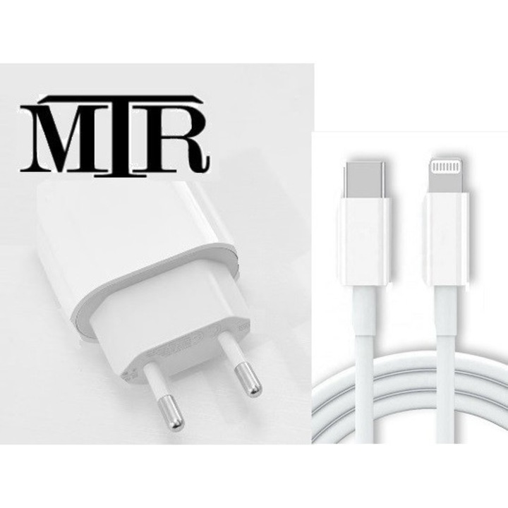 Incarcator 35W + Cablu lightining pentru Iphone 14, iPhone 13, IPhone 12 . 14Pro, Pro Max, 13Plus, 14Pro, 14 Pro Max, iphone 11 si modele mai vechi, Fast Charge