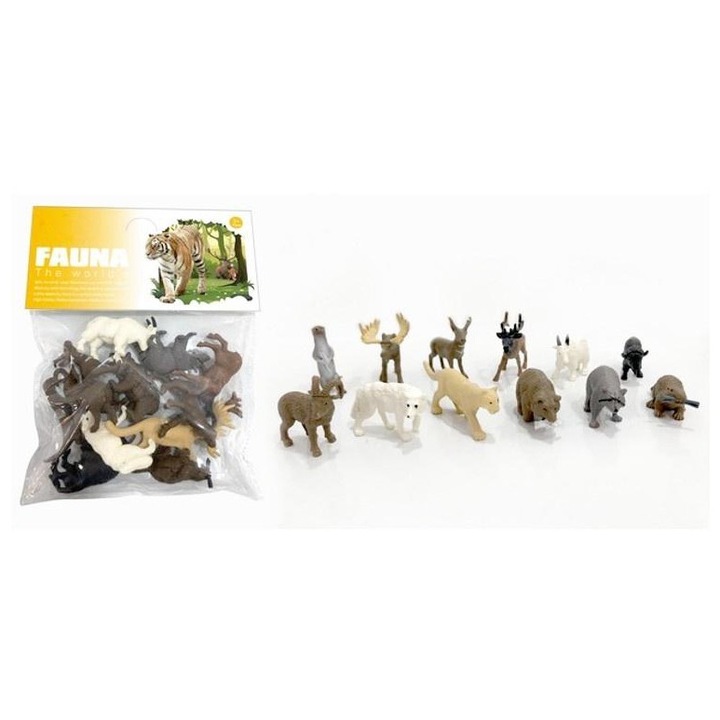 SWEDE vadállat figura készlet, vinil, licencelt termék, Többszínű, 12 db