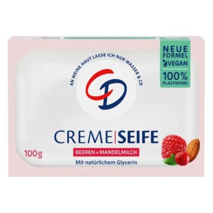 Твърд сапун, Lornamead, Beeren Mandelmilch, 100g, хидратиращ, почистващ, нежен, интензивен аромат, Германия, глицерин