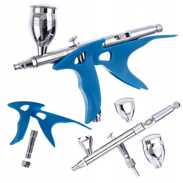 Fenga BD-183 Aerográf, fém, 0.5mm, készlet 3 tartállyal, ergonomikus tartó