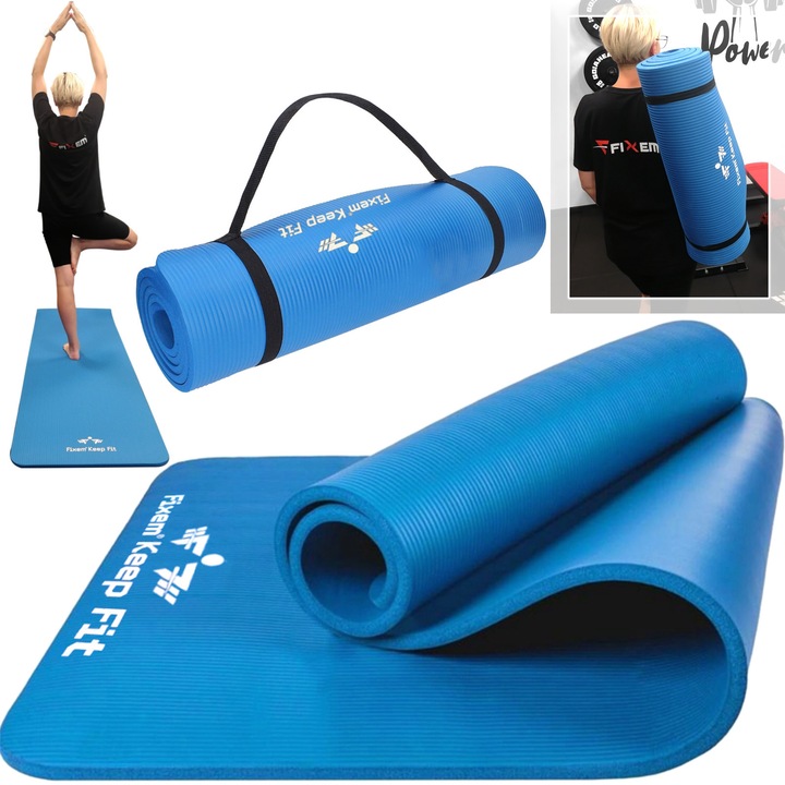Fitness matrac Fixem Keep Fit 190x63cm kék 1,5cm vastagság