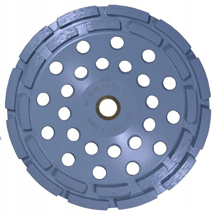 Praxer T-HST2 180 mm-es gyémánt fazéktárcsa, kétsoros, szegmensmagasság 7,8 mm, szürke, 1 db