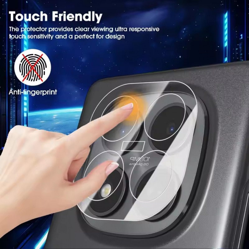 Folie protectie camera compatibila cu Xiaomi Redmi Note 15 Pro, sticla securizata, transparenta, 0.33mm, set 2 bucati