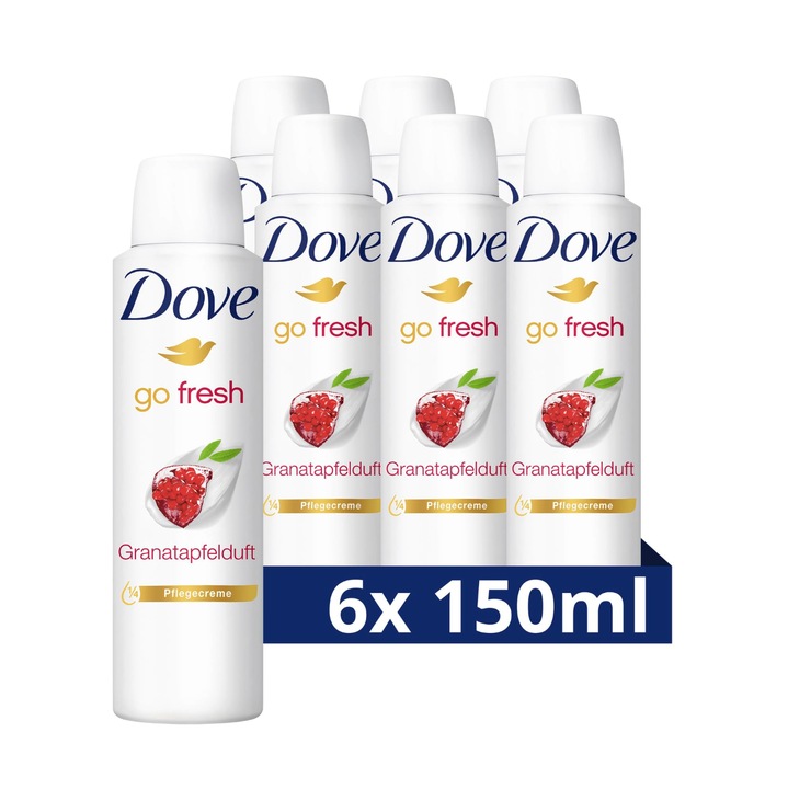 Пакет 6 x Дезодорант Антиперспирант Спрей Dove Go Fresh Pomegranate & Lemon Verbena, 150 мл