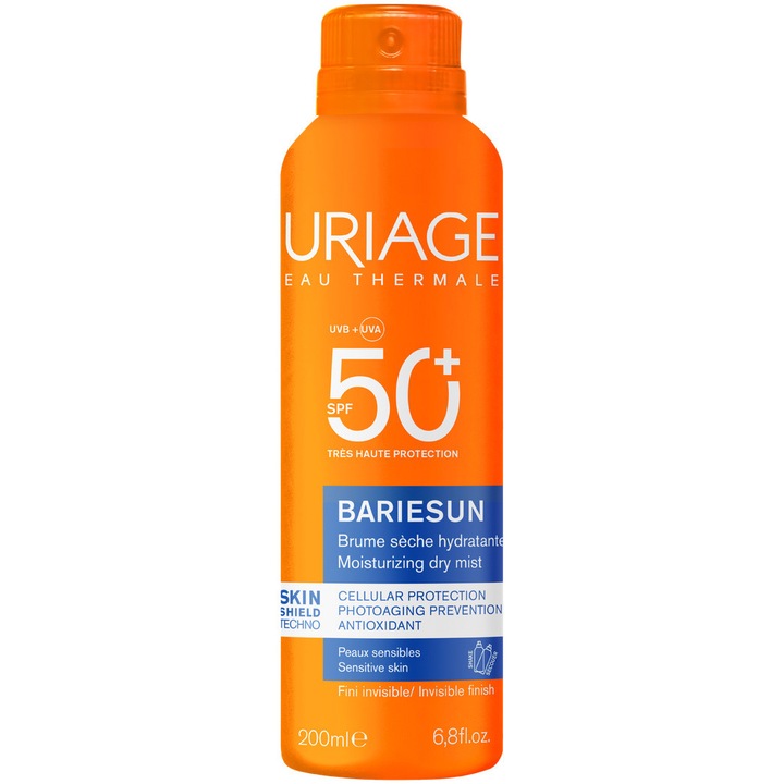 Spray uscat protectie solara SPF50+ Uriage Bariesun, 200 ml