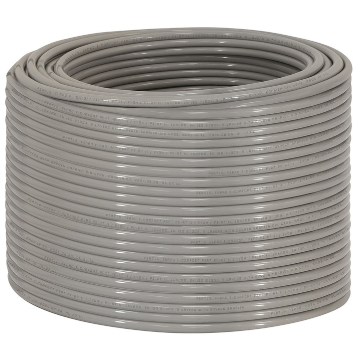 Teava Ferro F-Comfort PERT EVOH, 5-strat, O17x2 mm, Gri, 250 m