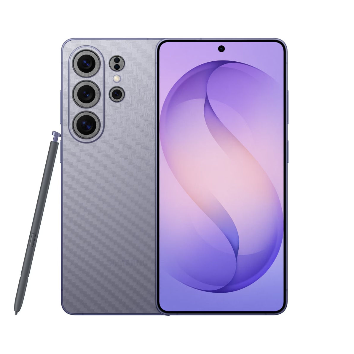 Folie iSkinz pentru Samsung Galaxy S26 Ultra - Carbon Transparent, Split Cut, Skin Adeziv Cover, Protectie pentru Carcasa Spate si Laterale