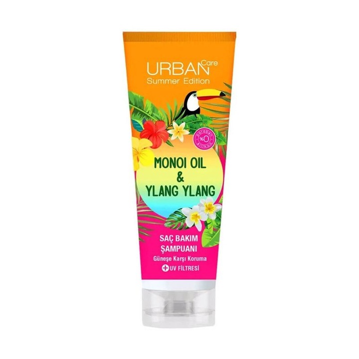 Sampon Urban Care cu ulei de Monoi si Ylang Ylang, 250ml, pentru par uscat, cu filtru UV