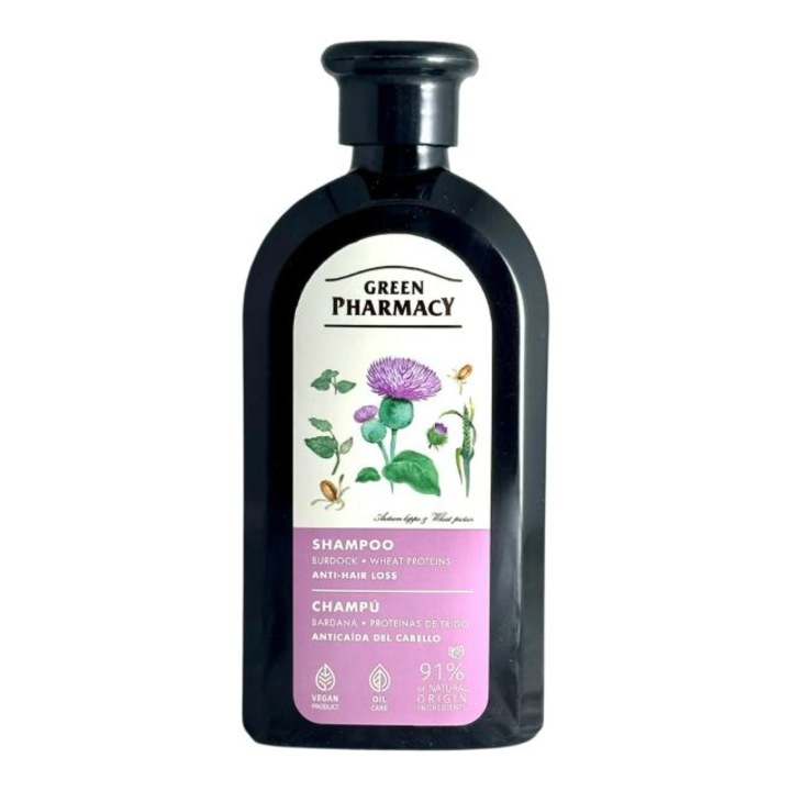 Sampon cu Brusture si Proteine de Grau Green Pharmacy 350 ml