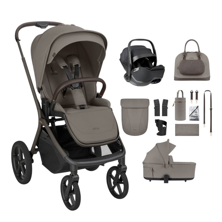 Количка Goya Platinum 3в1 с кош за новородено i-Class Noir - Mocca