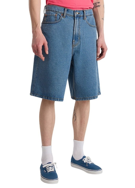 Мъжки къси панталони, Vans, деним, широка кройка, син, памук