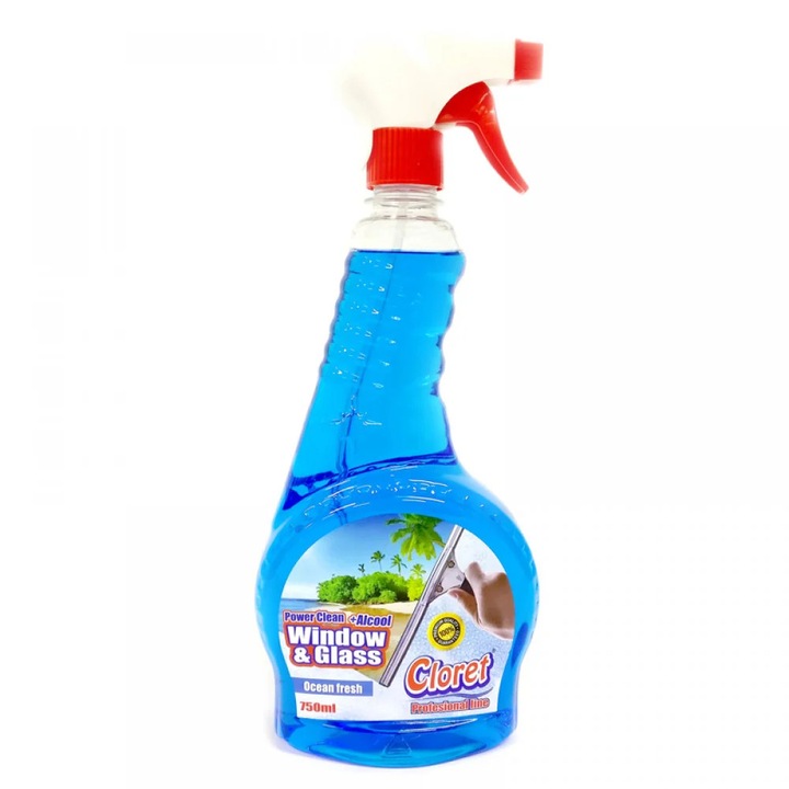 Solutie Curatat Geamuri Cloret Cu Pulverizator 750Ml