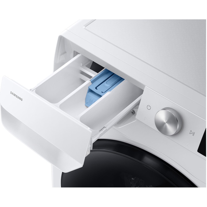 Masina de spalat rufe cu uscator Samsung WD10HG6U34BEU4, Spalare 10 kg, Uscare 6 kg, 1400 rpm, Clasa A Spalare, Clasa D Spalare + Uscare, AI EcoBubble, Bubble Soak, AI Control, WiFi, Alb