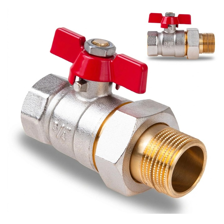 Pillangó golyóscsap3/4" DN20 tömítéssel, Geko G70224