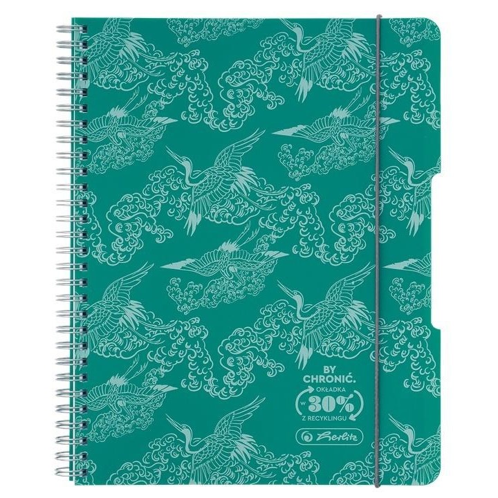 Herlitz Eco PP A5 füzetek 80 lapos négyzetrácsos türkiz, 4 db-os szett, többszínű
