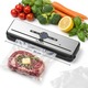 Aparat de Vidat Alimente Profesional 135W ALMA, Aparat de Sigilat si Vidare Automata cu Bara Lipire 30 cm si Cutter, Aparat Vacuum Vidare Umeda Uscata, Aparat de Vidat cu Furtun Caserole Sticle, Panou Tactil Display LED, Aparat Vidat Compact Casnic
