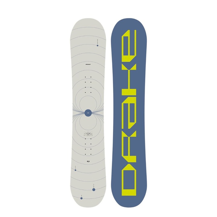 Drake, Snowboard miez din lemn fiberglass biaxial, camber dublu, twin tip, baza P-Tex 2000 extrudata, 16 inserts, DF Junior, Multicolor, 120 cm